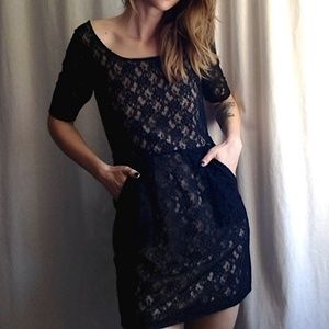 UO Black Lace Formal Dress